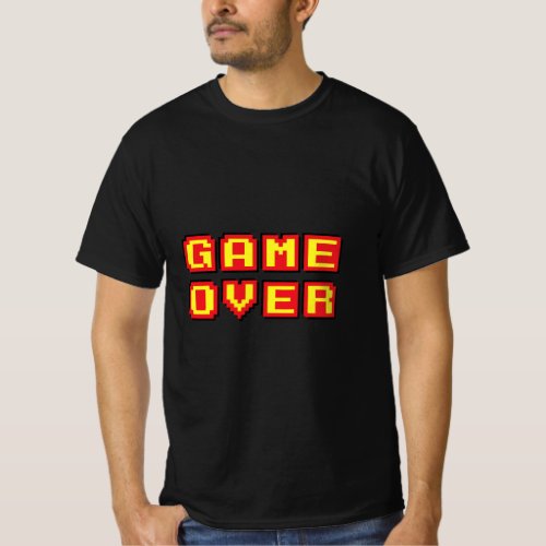 Game Over Vintage Retro Video Games Gaming gift ar T_Shirt