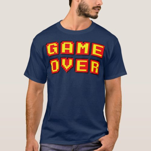 Game Over Vintage Retro Video Games Gaming gift ar T_Shirt