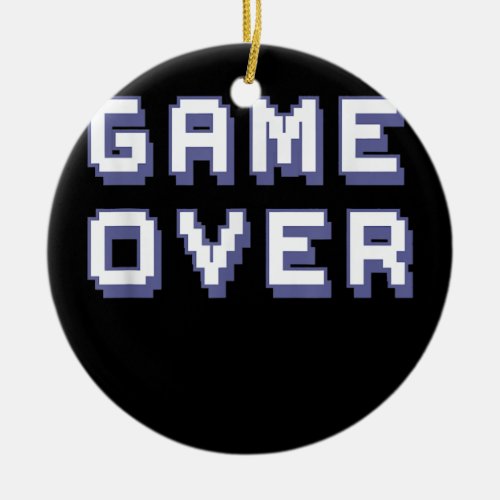 Game Over Vintage Retro Video Games Gaming gift  Ceramic Ornament