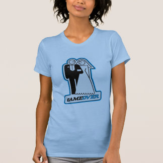 Game Over Wedding Bride & Groom TShirt (blue)