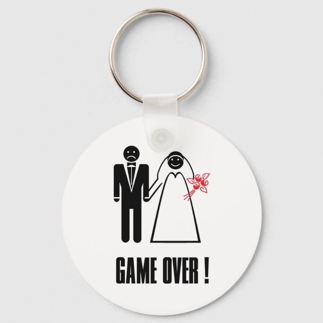 GAME OVER Wedding Keychain (Front)