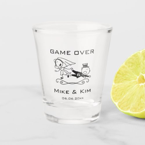 Game Over Wedding Shot Glass