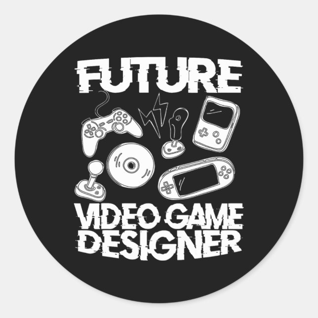 Game Programming Future Video Game Designer Games  Classic Round Sticker (Front)