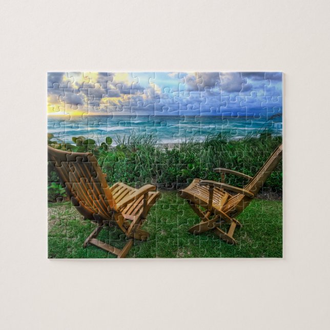 Game Puzzle-Ocean Sunset Jigsaw Puzzle (Horizontal)