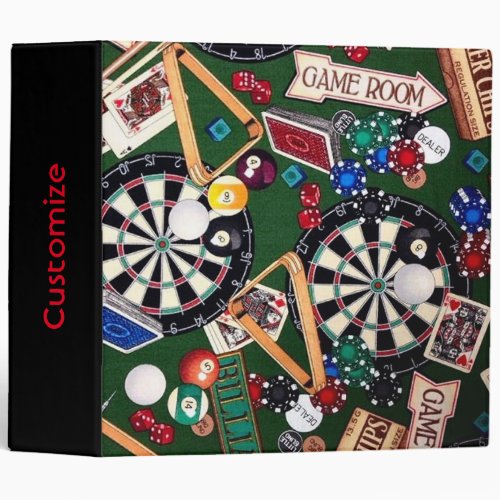 Game Room Billiards 3_Ring Binder