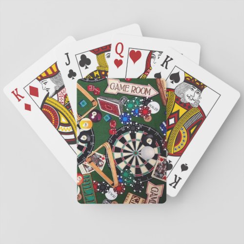 Game Room Billiards Playing Cards