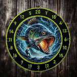 Game Room Highlight: Bold Bass Board Dart Board<br><div class="desc">1. Introducing the ultimate conversation starter for any man cave or fishing enthusiast's lodge: a unique dart board featuring a striking image of a big mouth bass. This eclectic piece not only serves as a functional dart board but also adds a touch of personality to your space. The vibrant colors...</div>