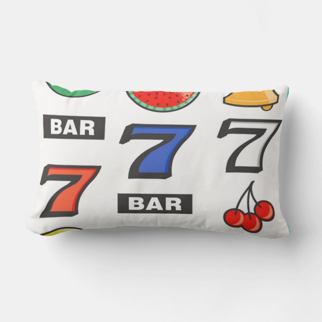 Game Room Slot Machine Lumbar Pillow (Front)
