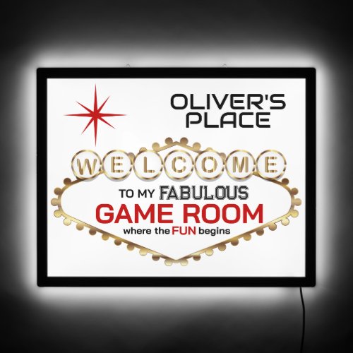 Game Room _ Vegas Style _ Red LED Sign