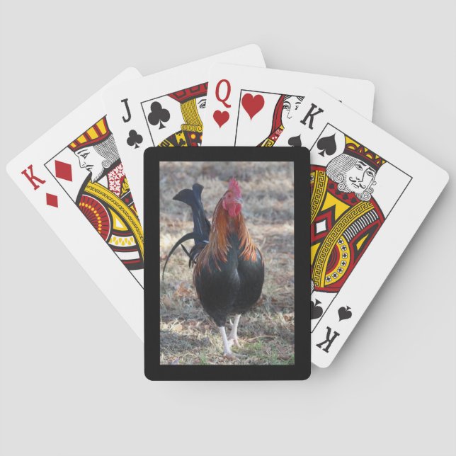 Game Rooster photo Poker Cards (Back)