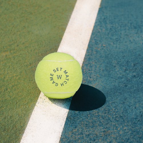 Game Set Match Blue Monogram Tennis Balls