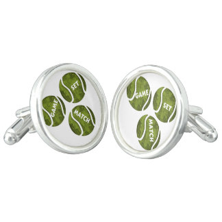 GAME SET MATCH CUFFLINKS