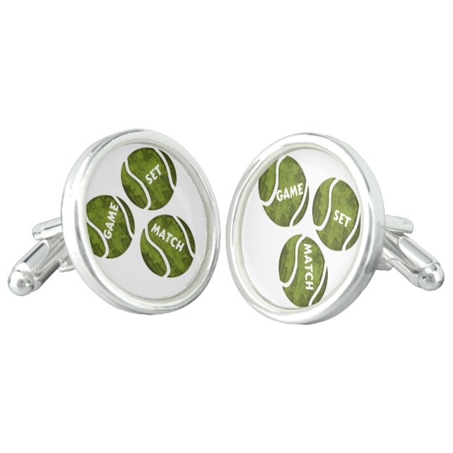 GAME SET MATCH CUFFLINKS (Angled)