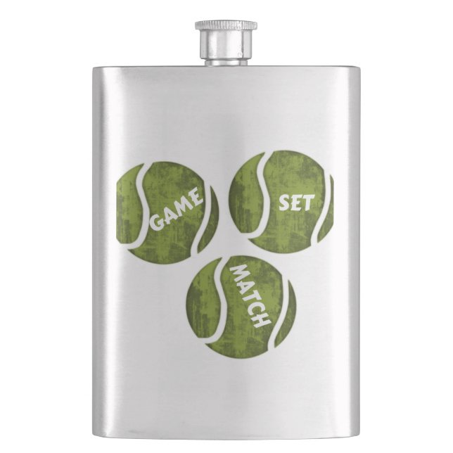 GAME SET MATCH FLASK (Front)
