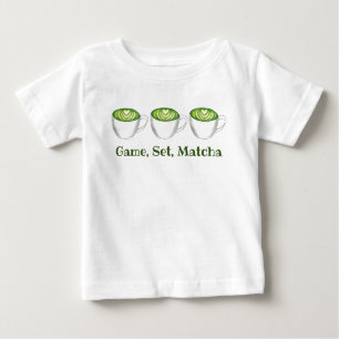 Game Set Match Matcha Green Tea Latte Foodie Baby T-Shirt