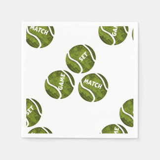 GAME SET MATCH PAPER NAPKINS