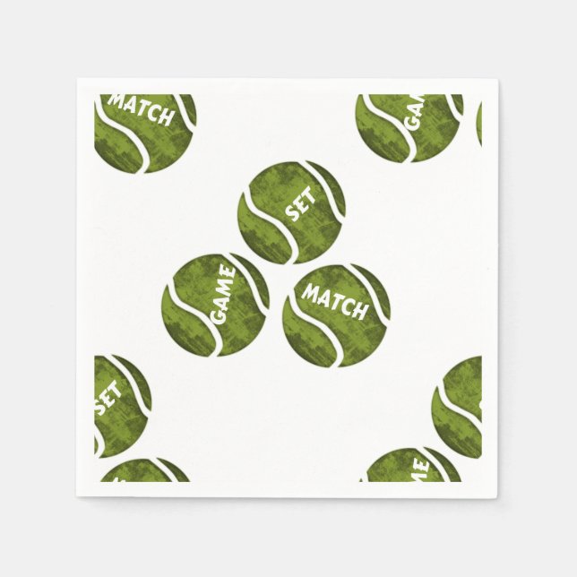 GAME SET MATCH PAPER NAPKINS (Front)