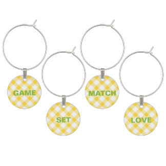 Game, Set Match Wine Tags Wine Charm