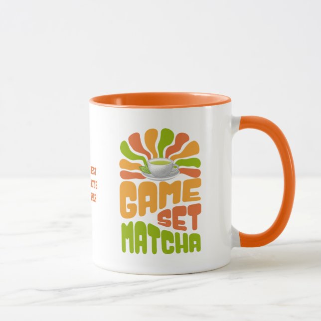 GAME SET MATCHA Fun Latte Drinker Mug (Right)