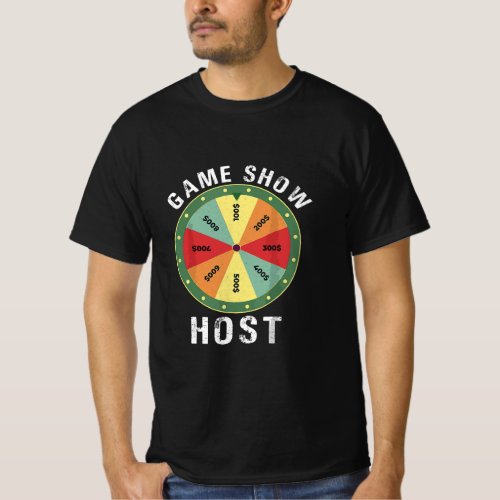 Game Show Host Trivia Board Game Night Questions V T_Shirt