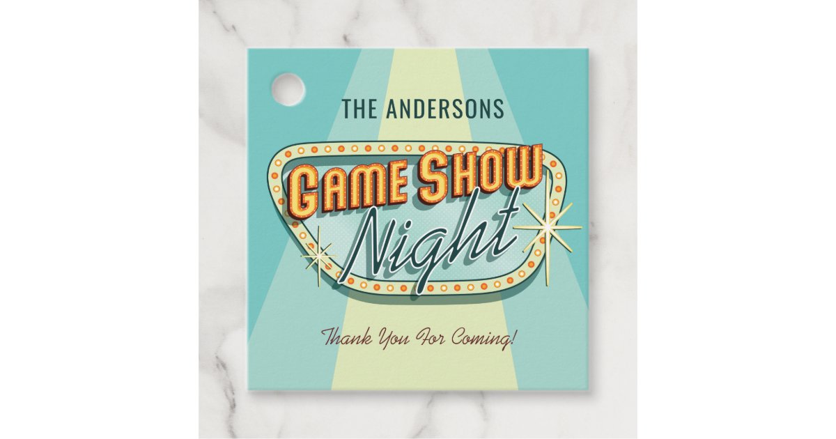 Game Show Night Party Favor Tags | Zazzle