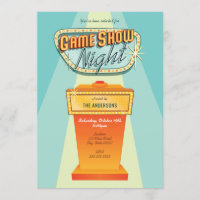 Game Show Night Party Invitation