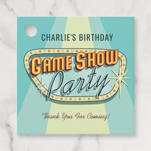 Game Show Party Favor Tags