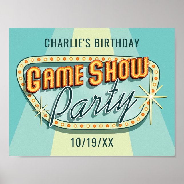 Game Show Party Poster (Front)