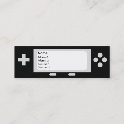 Customizable Game - Skinny Business Card Template