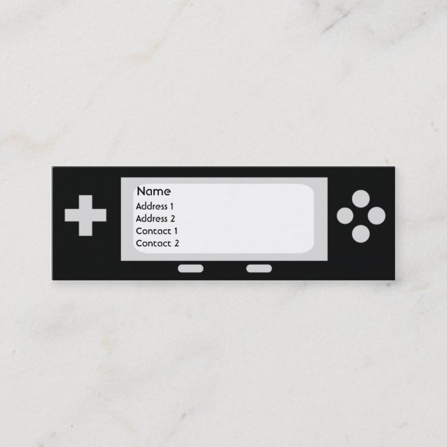 Game - Skinny Mini Business Card (Front)