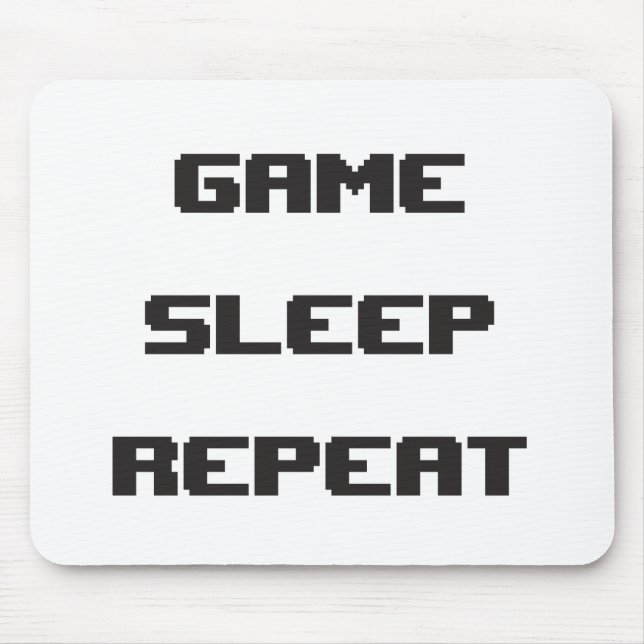 Game Sleep Repeat Mouspad Mouse Pad (Front)