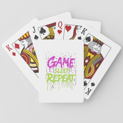Game sleep repeat  playing cards