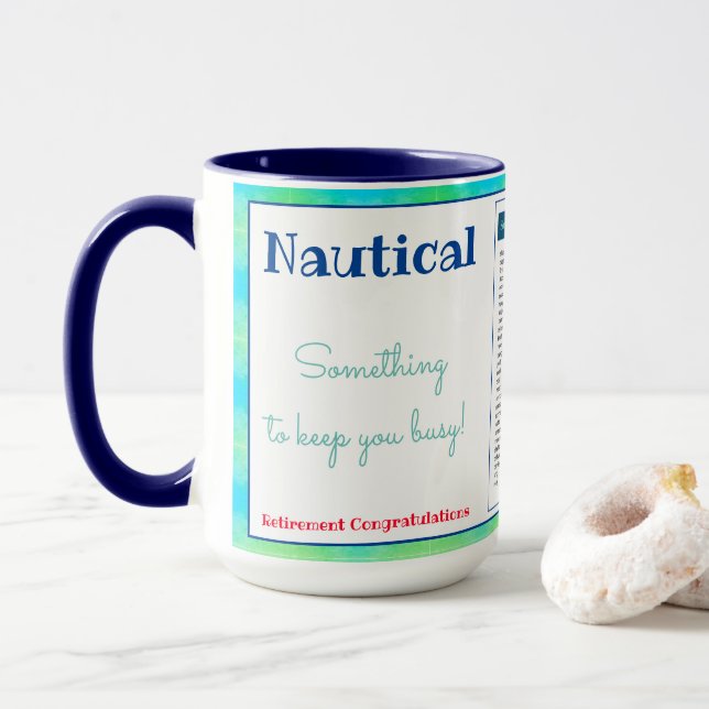 Game Style Retirement Congratulations Mug (With Donut)