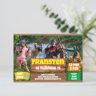 Game theme invitation