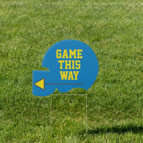 Game This Way Arrow Customizable Sign