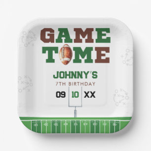 Game Time American Football Birthday Paper Plates