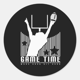 Game Time - Football Classic Round Sticker