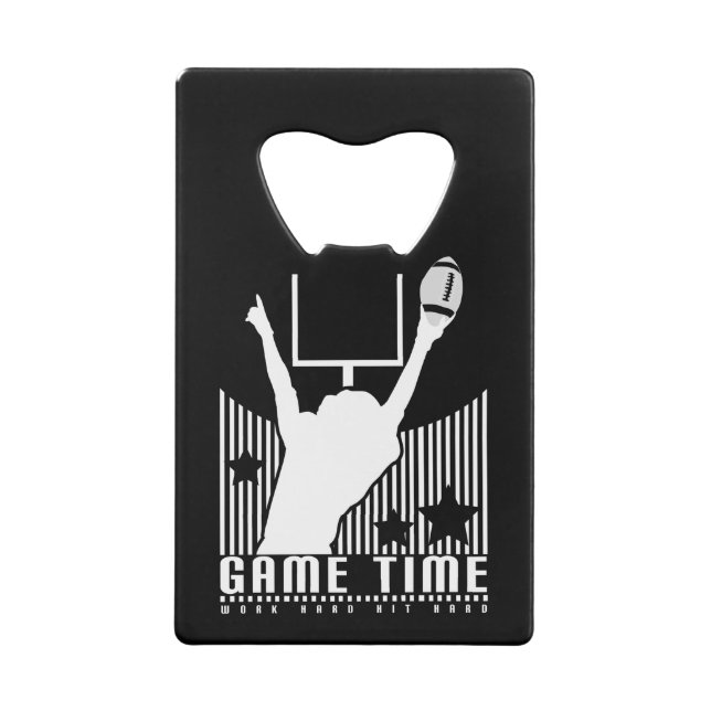 Game Time - Football Credit Card Bottle Opener (Back)