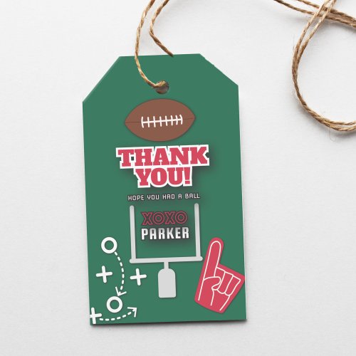 Game Time Football party Football ThemeBirthday Gift Tags