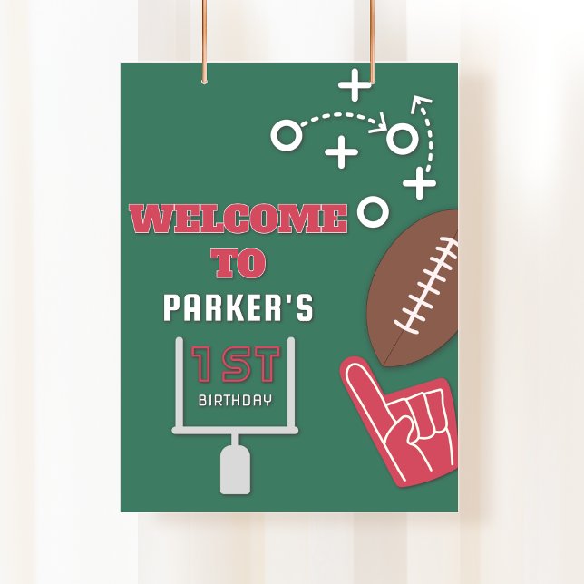 Game Time, Football party, Football Theme,Birthday Photo Print (Creator Uploaded)