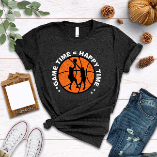 Game Time = Happy Time Basketball Sports T-Shirt