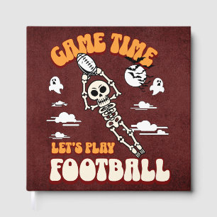 Game Time Let's Play Football Halloween Funny Foil Guest Book