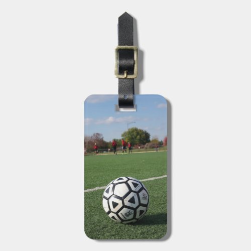 Game Time Perspective _ Soccer  Futbol Luggage Tag