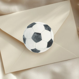 Game Time Soccer Football Boy Birthday Classic Round Sticker
