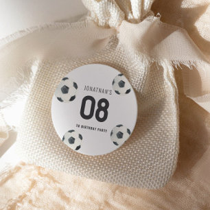 Game Time Soccer Football Boy Birthday Classic Round Sticker