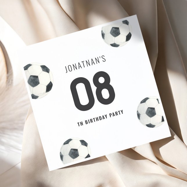 Game Time Soccer Football Boy Birthday Napkins (Creator Uploaded)