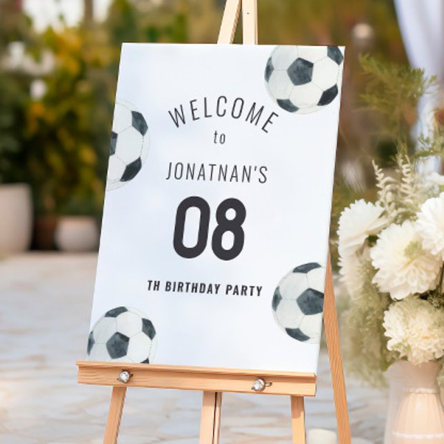 Game Time Soccer Football Boy Birthday Welcome Foam Board (Creator Uploaded)
