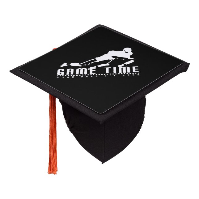 Game Time - Tackle Graduation Cap Topper (Angled)