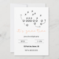 Game Time Tailgate Party Invitation