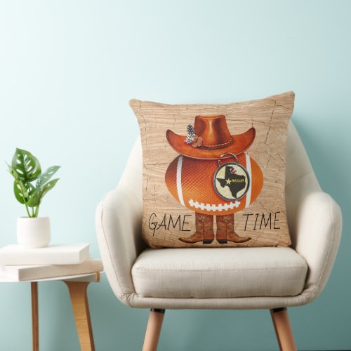 GAME TIME  Texas Dallas Football Fan Throw Pillow